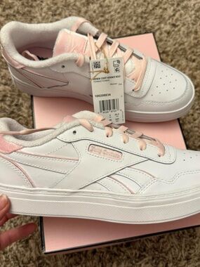 Reebok x Juicy Couture Women's White Sneakers with Light Pink Accents